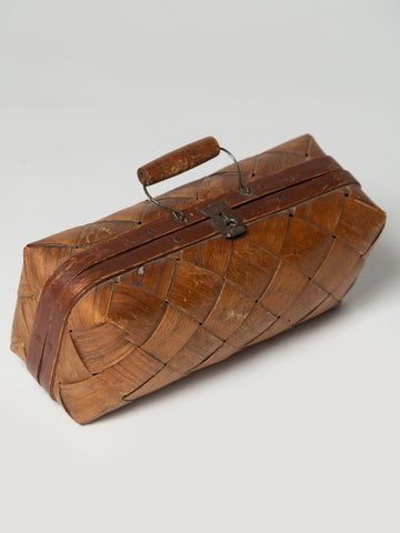 Antique Swedish Birch bark woven case (small)