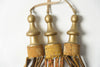 ANTIQUE ITALIAN CHURCH GILT WOOD AND FABRIC TASSELS