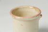 Antique Italian Confit Pot with pink glaze rim