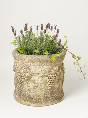 Antique French Composite Stone Round Planter