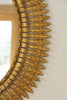 Mid Century Spanish Gilt Iron Sunburst Mirror