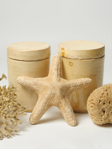 Antique Italian Confit Pots with lids