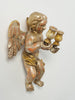 Antique 18th Century Silver Gilt Italian Cherub Putti wall sconce