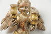 Antique 18th Century Silver Gilt Italian Cherub Putti wall sconce