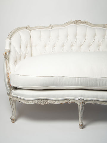 Antique Swedish Upholstered two seater sofa