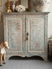 Antique Swedish Dry scraped Cupboard