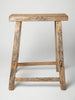 Antique Rustic Elm Stool Number 1