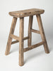 Antique Rustic Elm Stool Number 3