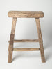 Antique Rustic Elm Stool Number 3