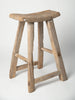 Antique Rustic Elm Stool Number 6