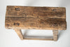 Antique Rustic Elm Stool Number 9