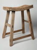Antique Rustic Elm Stool Number 12