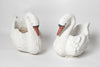 Pair Vintage Garden Swan Planters