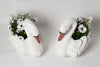 Pair Vintage Garden Swan Planters