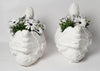 Pair Vintage Garden Swan Planters