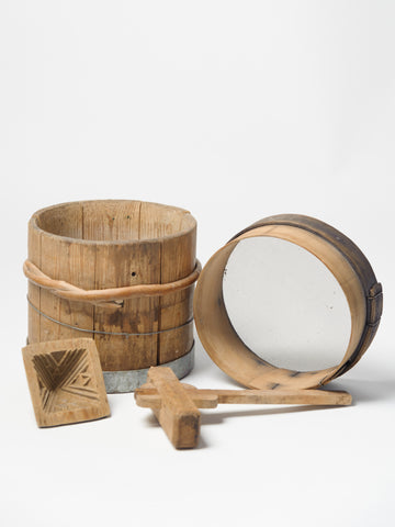 Collection Antique Swedish Primitive Wooden Treen