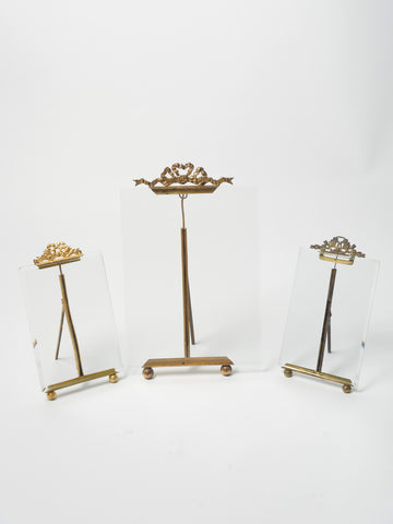 Antique French Bevelled Glass Photo Frames