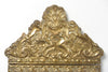 Antique French Brass Repousse Cushion Mirror