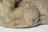 Vintage Reconstituted Stone Deer and Fawn Statues