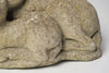 Vintage Reconstituted Stone Deer and Fawn Statues