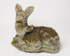 Vintage Reconstituted Stone Deer and Fawn Statues