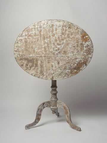 Antique 19th Century Swedish Oval Tilt Table