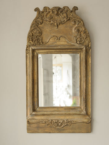 Antique Swedish Nyrokoko Wooden Mirror