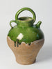 Vintage French Green glaze Olive Oil Jug/Pot