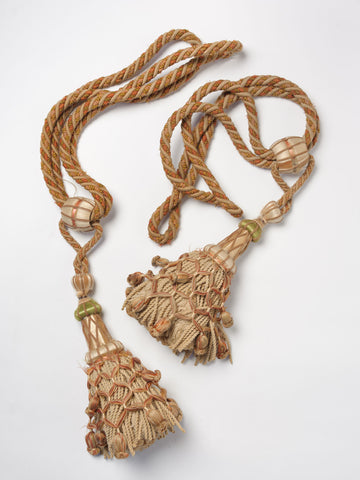 Pair Antique French tasselled tie backs
