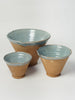 Beautiful Hungarian part glazed terracotta bowls