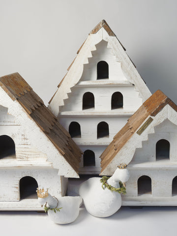 Handcrafted Wooden Birdhouses Dovecotes in 3 sizes