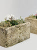 Pair Antique French Composite Stone trough planters