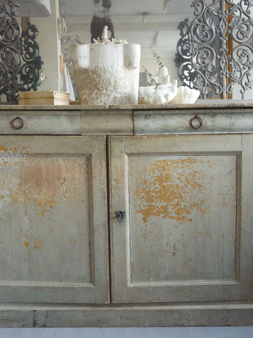 Antique 19th Century French Enfilade Buffet with original paint