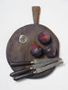 Antique Hungarian Chopping Board with metal repairs