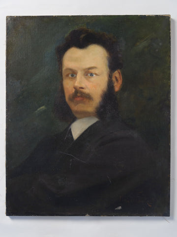 Fabulous Signed Antique French Oil Portrait Painting by Paul De Frick