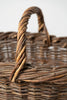 Vintage French handwoven straw basket