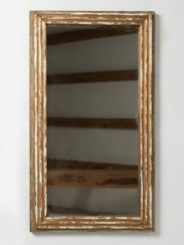 Antique French Reeded frame rectangular mercury mirror