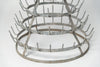 Antique French Galvanised zinc bottle dryer /Herisson