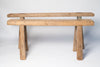 Rustic antique chinese elm wood pig benches