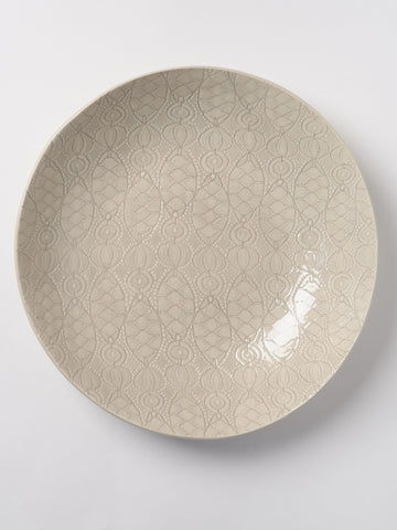 Wonkiware Large Spaghetti Bowl in Patterned Warm Grey