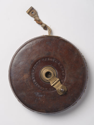 Vintage leather bound tape measure