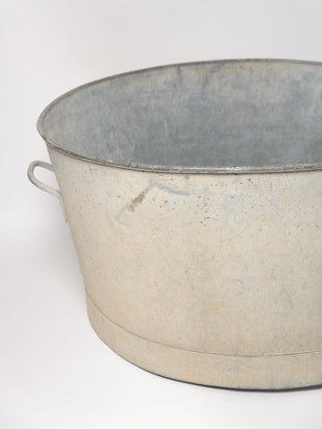Huge Vintage French Galvanised bath planter
