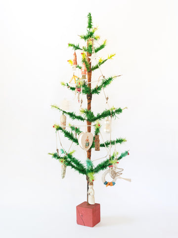 Amazing Vintage German Goose Feather Christmas Tree 3ft (92cm)