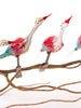 Vintage German Mercury Glass Clip on Bird Decorations