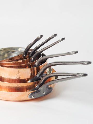 Professional French HAVARD Chef Copper Pan Set