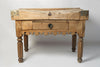 Antique French 19th Century Butchers Block Table