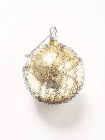 Antique Austrian Mercury Glass Bauble 5cm