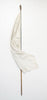 Beautiful Antique French White Flag on Pole with RF shield finial