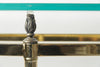 Rare Mid Century Brass & Glass Demi-Lune console table