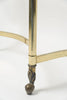 Rare Mid Century Brass & Glass Demi-Lune console table